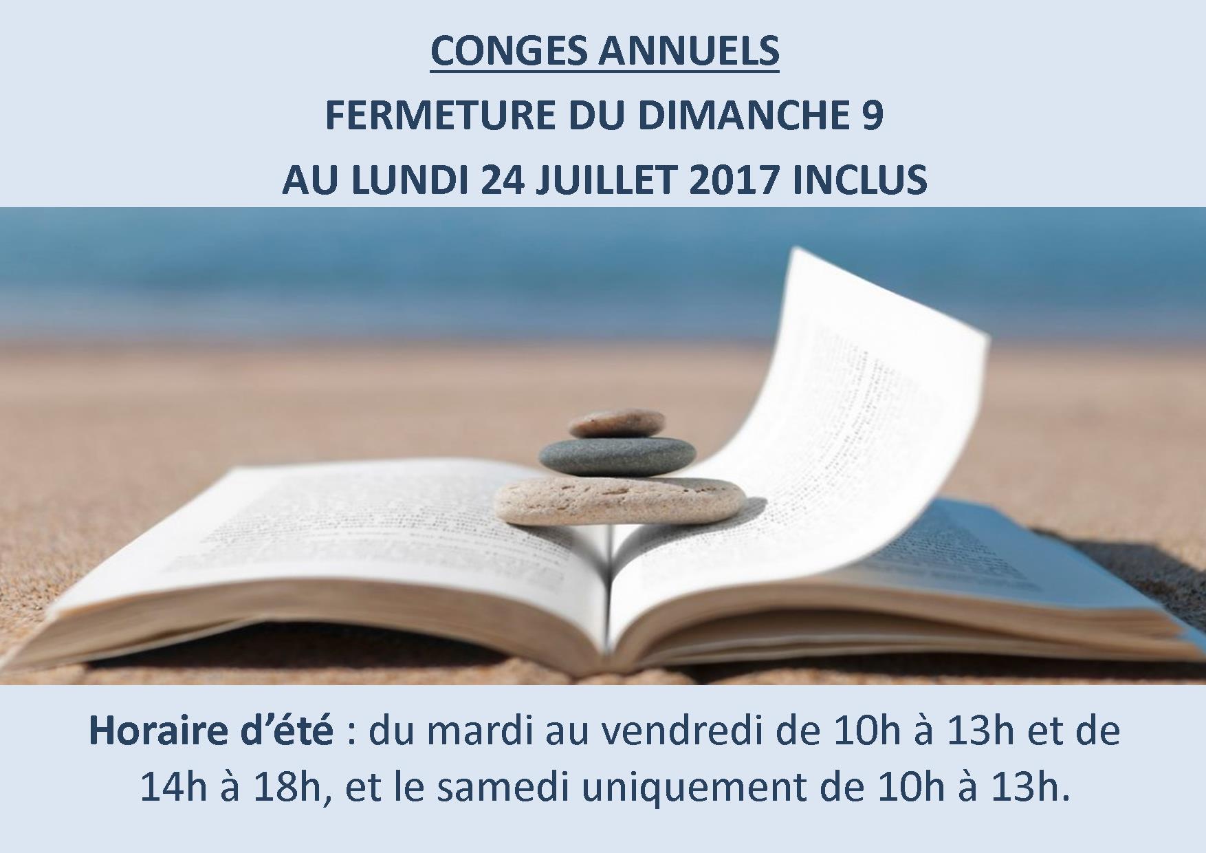 HORAIRE ETE 2017