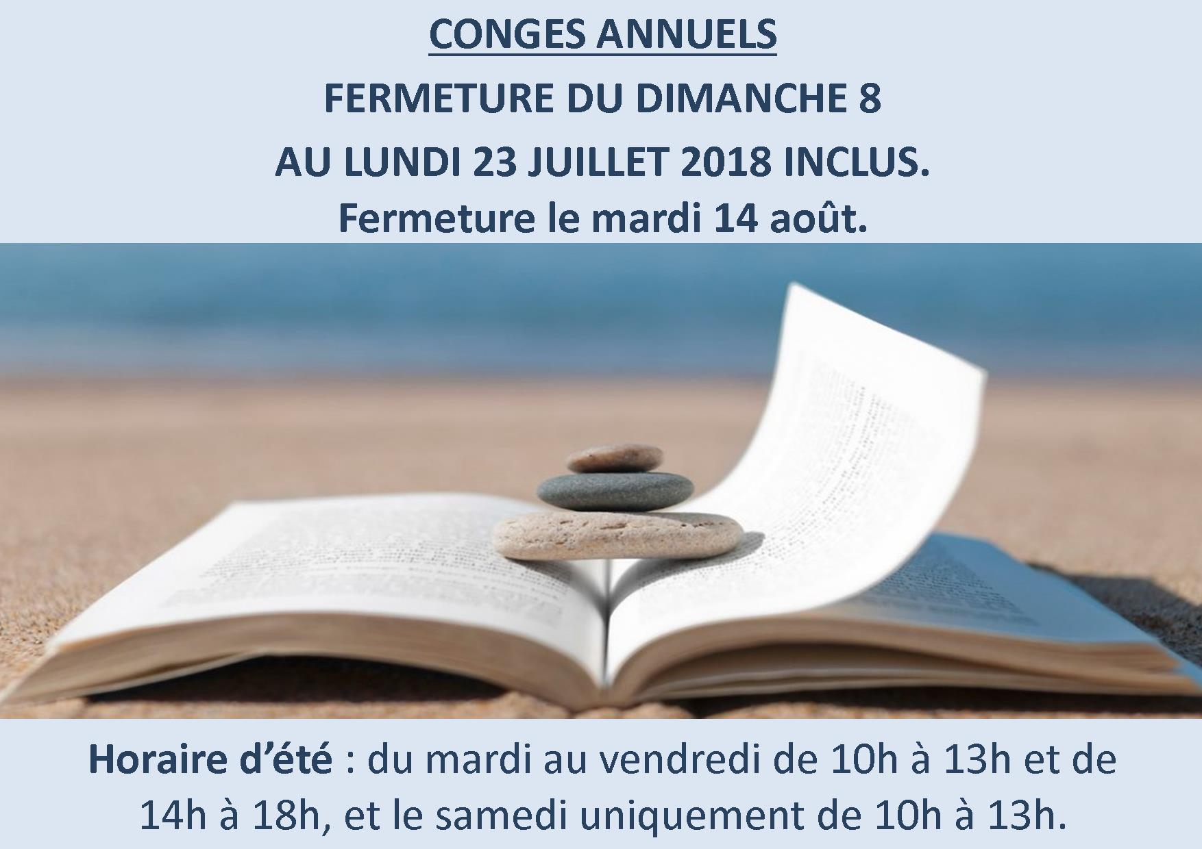 HORAIRE ETE 2018